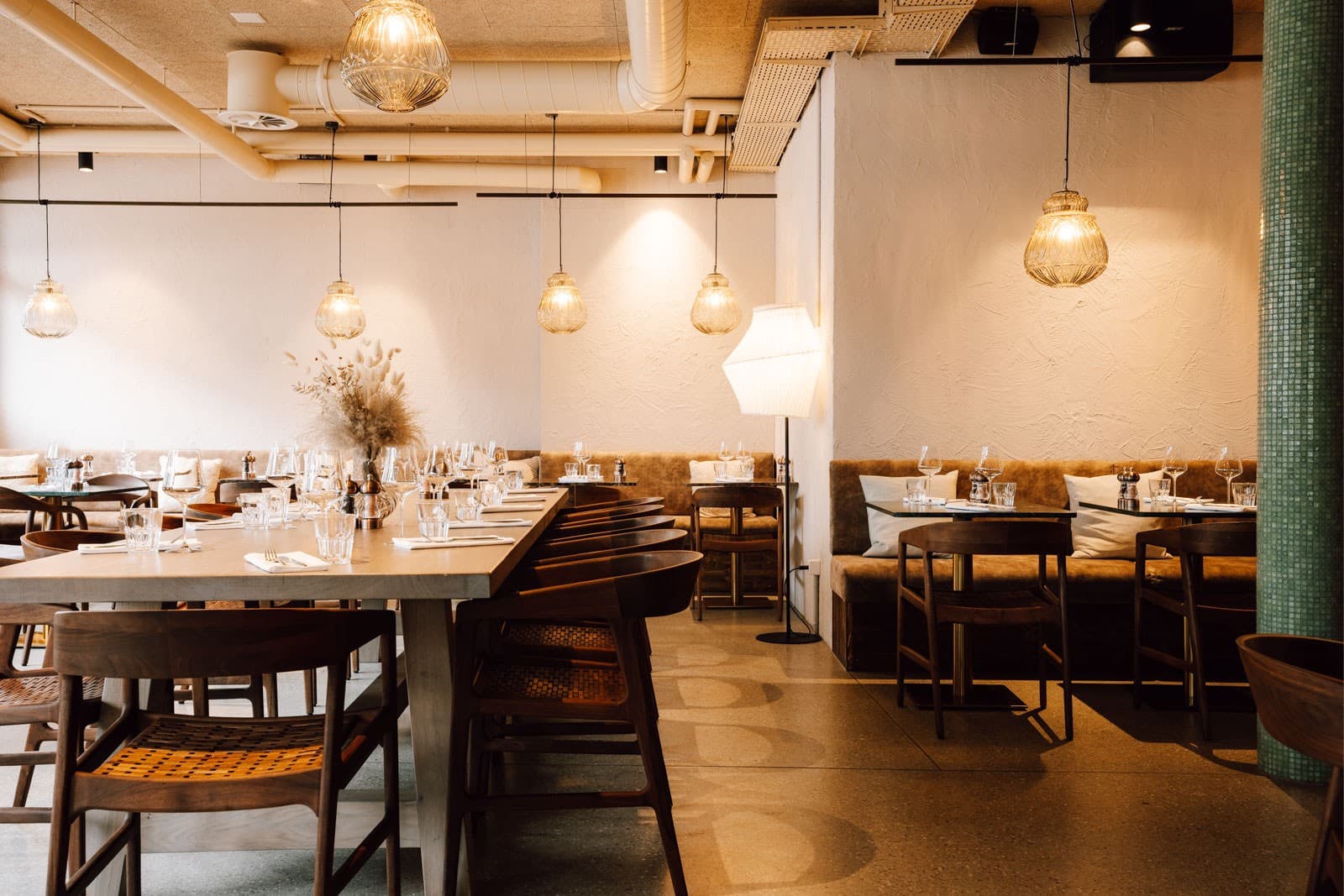Olive restaurant — warm ambient table setting